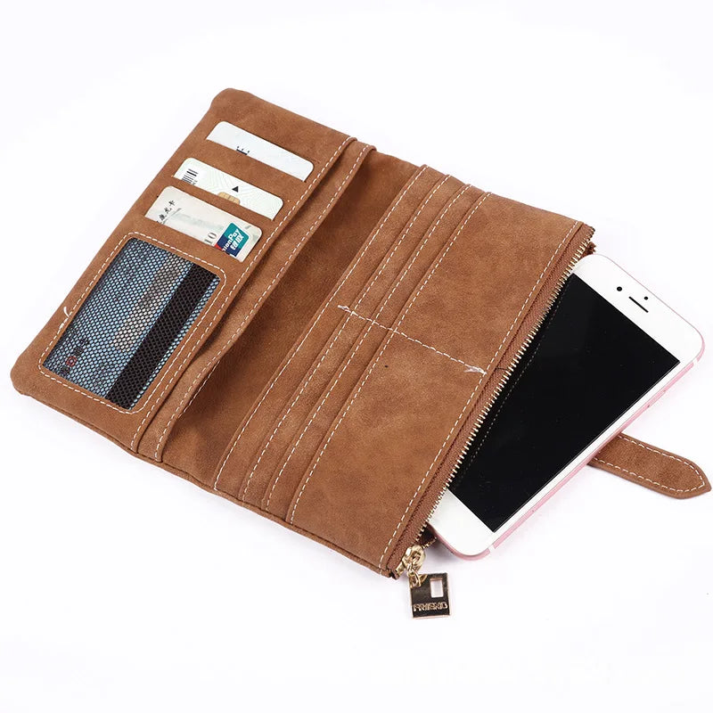 Portefeuille Long Multicartes – Pochette Zippée & Porte-Monnaie | Sélène & Co