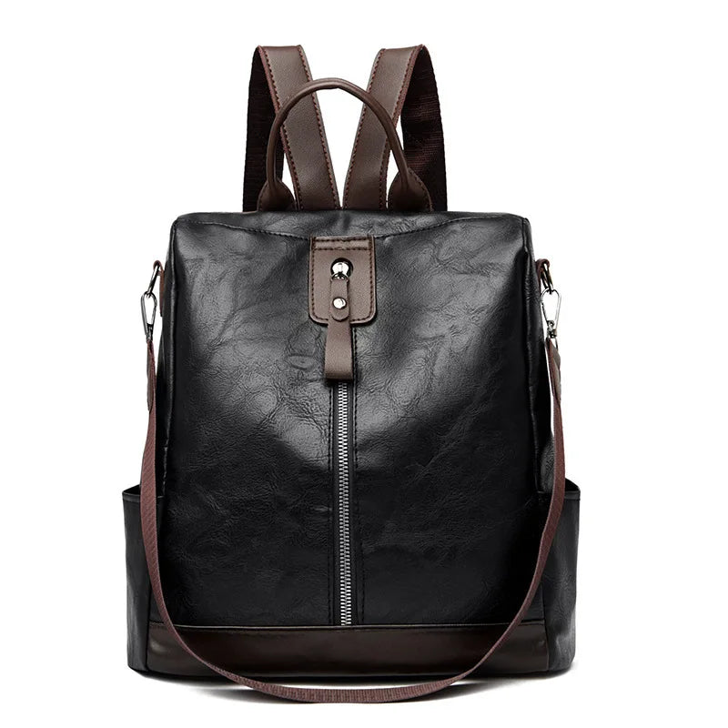 Sac à Dos Antivol Cuir PU – Élégance & Sécurité | Sélène & Co