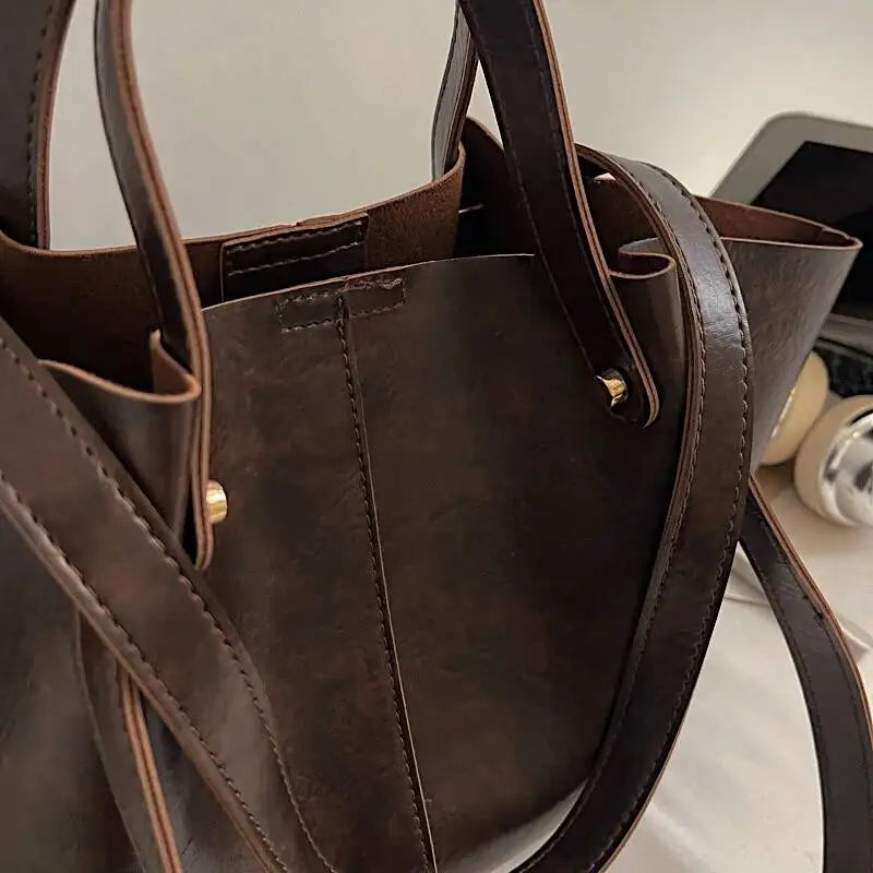 Sac Transformable Vintage Bandoulière – Cuir PU Souple | Sélène & Co