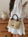 Petit Sac Cabas d'Été en Paille Tressée – Style Bohème & Chic  | Sélène & Co