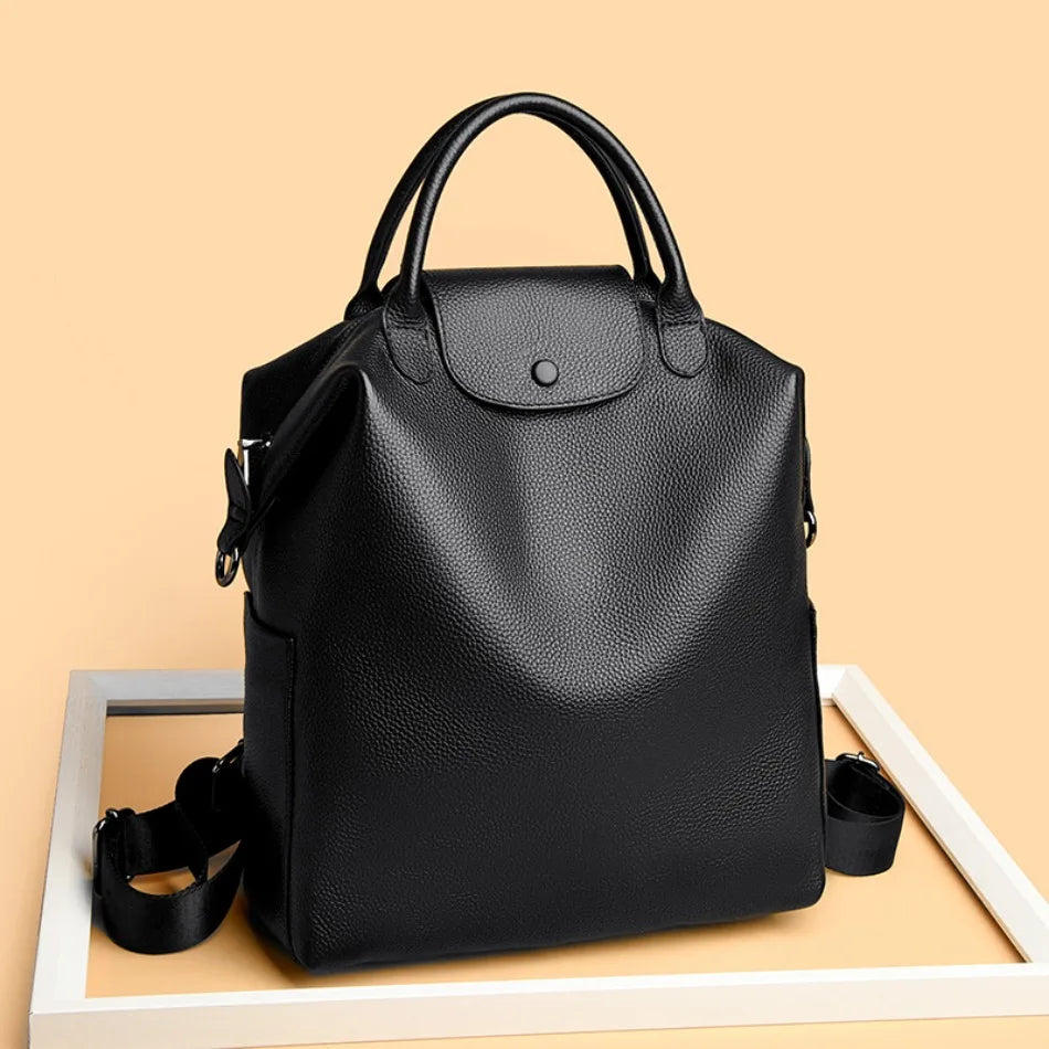 Sac à Dos Cuir Véritable Grande Capacité – Élégance & Polyvalence | Sélène & Co