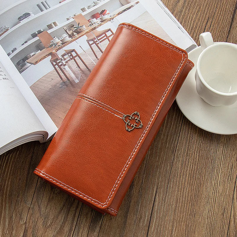 Portefeuille Long Luxe en Cuir Synthétique – Porte-Cartes & Billets | Sélène & Co