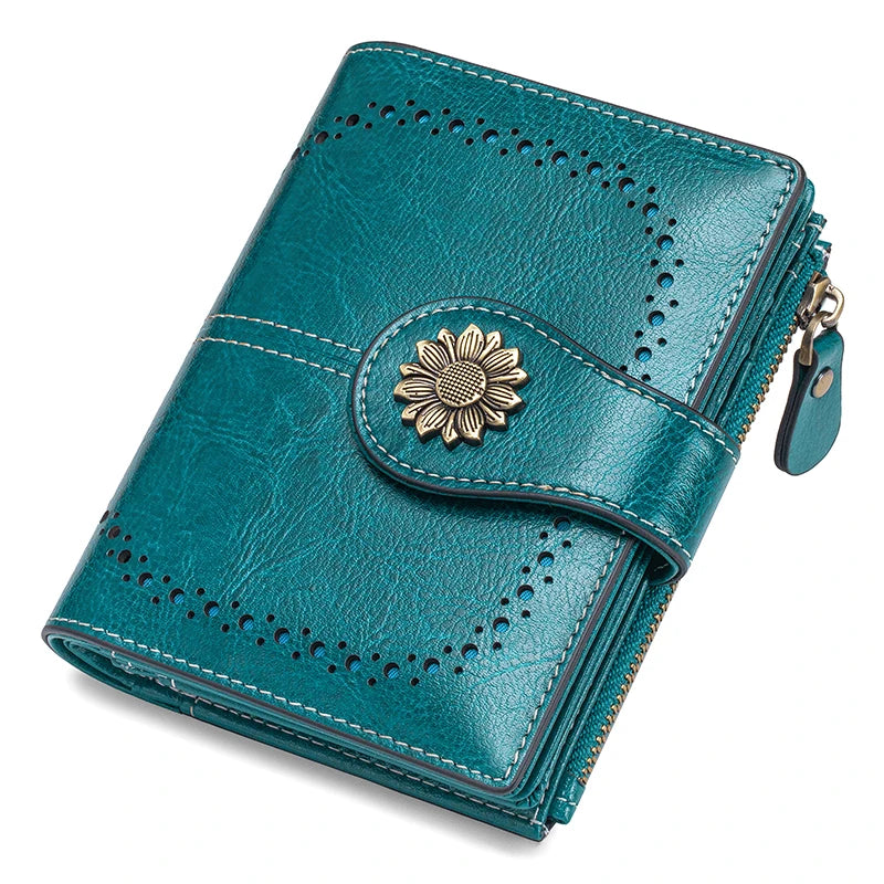 Portefeuille Femme Cuir Véritable RFID – Organiseur Élégant | Sélène & Co