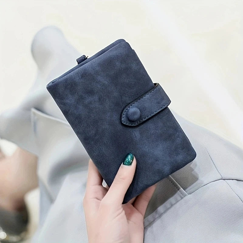 Portefeuille Court Tri-Fold Givré – Poche Monnaie Zippée | Sélène & Co