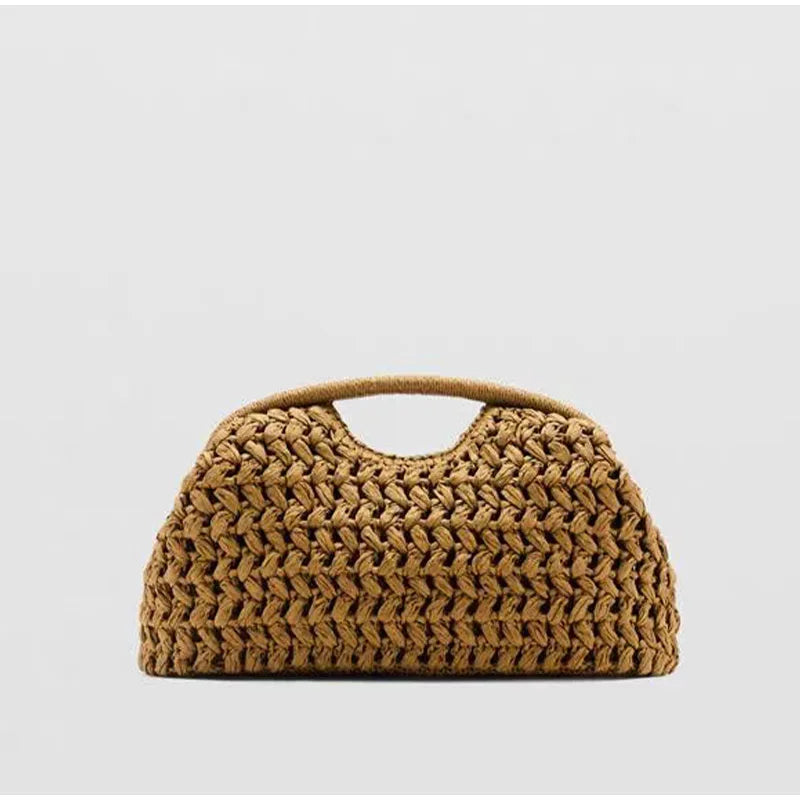 Sac Pochette 2-en-1 en Paille Tressée – Esprit Balnéaire | Sélène & Co