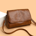 Sac Bandoulière Femme Rétro – Cuir PU Effet Ciré, Rabat Vintage, Bandoulière Ajustable