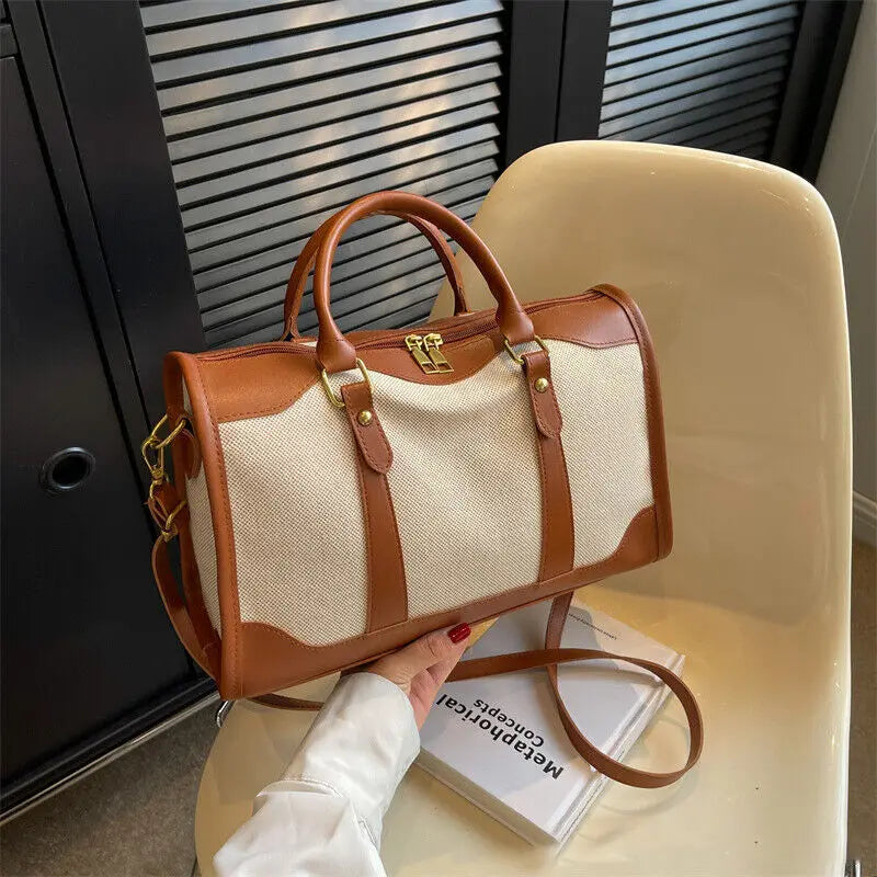 Sac de Voyage & Sport en Canvas – Vintage Chic & Grande Capacité | Sélène & Co