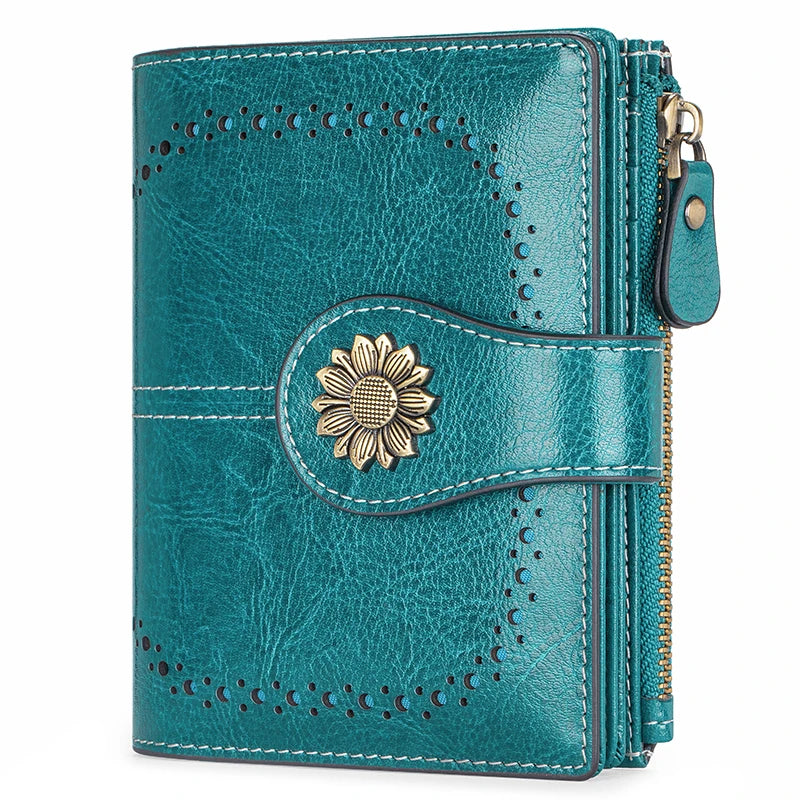 Portefeuille Femme Cuir Véritable RFID – Organiseur Élégant | Sélène & Co