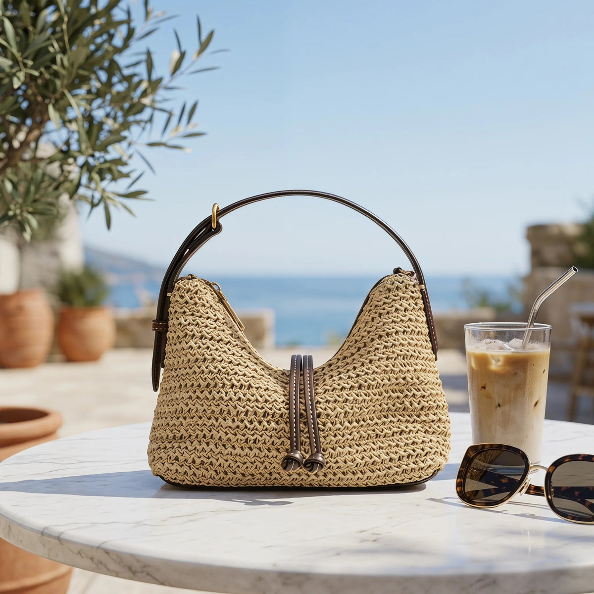 Sac Panier Tressé – Esprit Bohème & Été | Sélène & Co