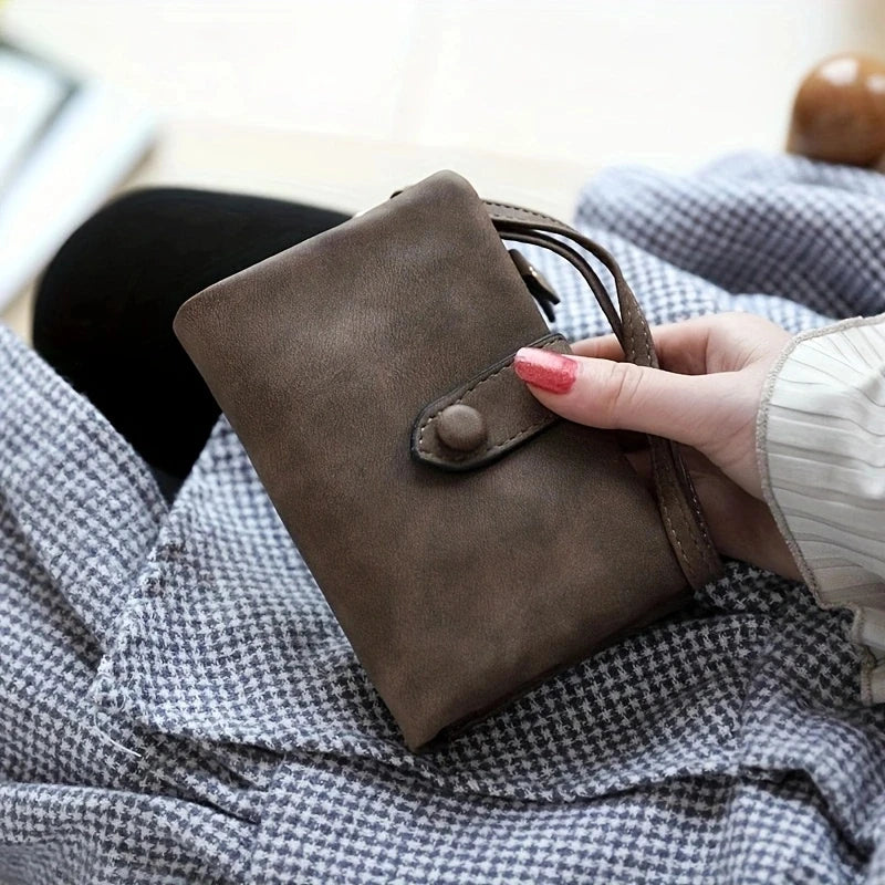 Portefeuille Court Tri-Fold Givré – Poche Monnaie Zippée | Sélène & Co