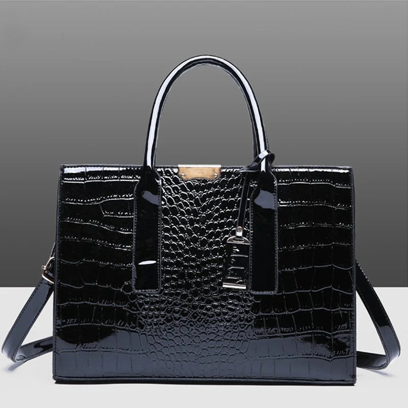 Sac Bandoulière Motif Croco — Cuir PU Vintage | Sélène & Co