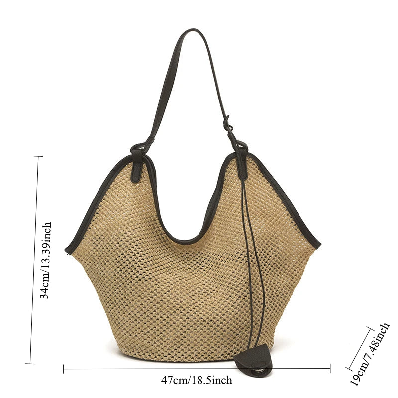 Sac Ajouré en Paille Tressée – Élégance Estivale | Sélène & Co