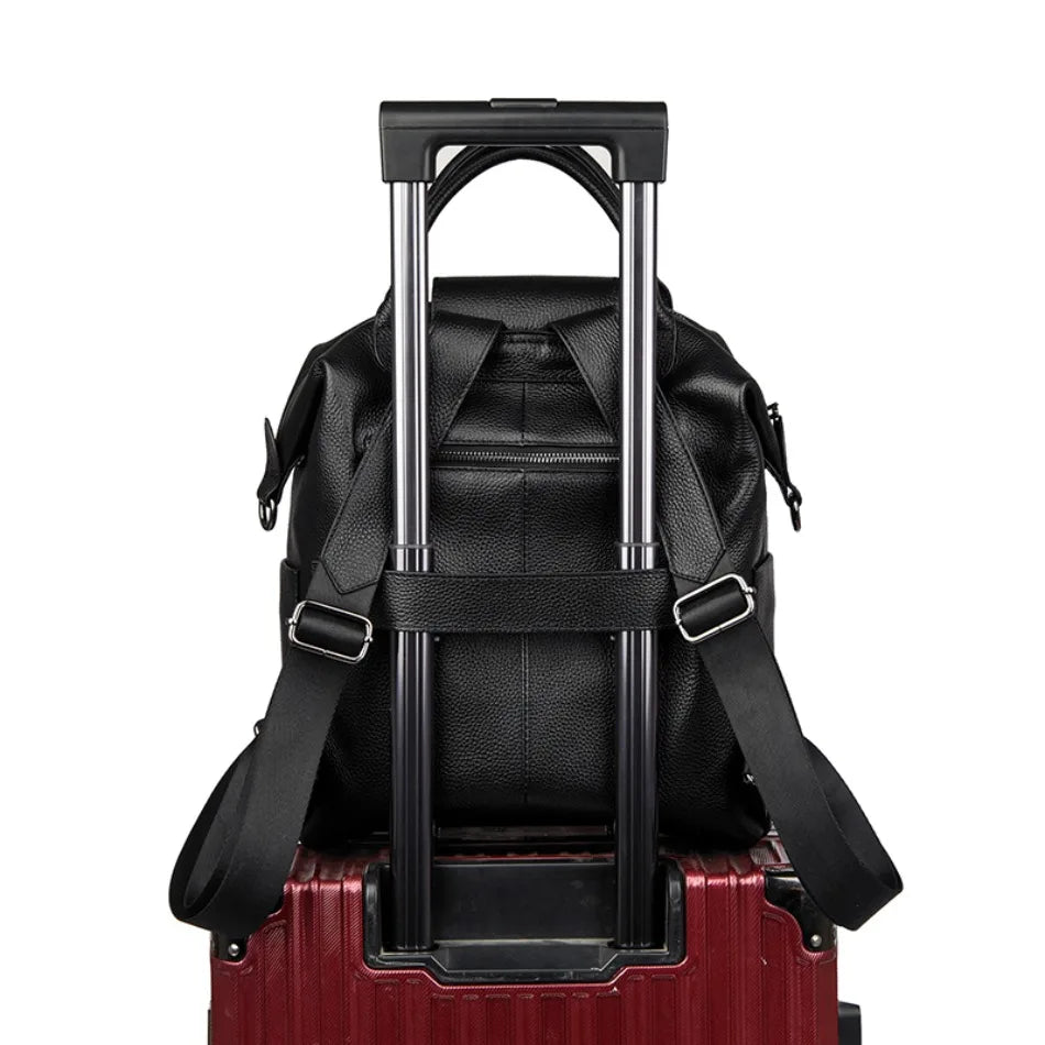 Sac à Dos Cuir Véritable Grande Capacité – Élégance & Polyvalence | Sélène & Co