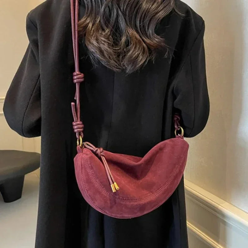 Sac Hobo en Suédine Synthétique | Bandoulière & Crossbody Femme