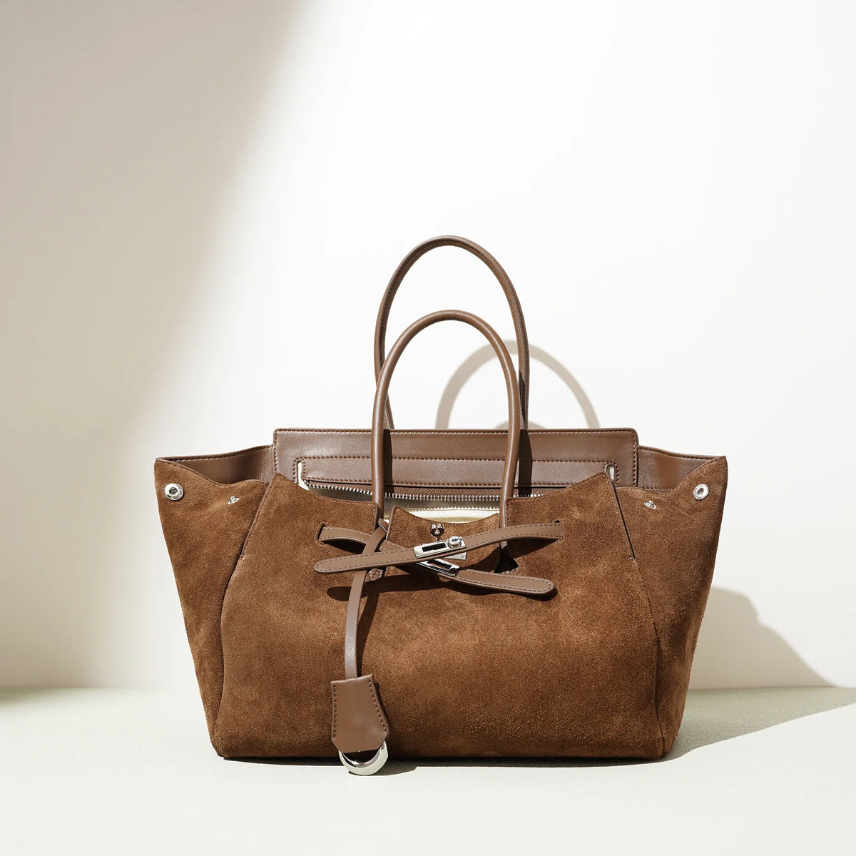 Sac Bowling Cuir Véritable Vintage — Grand Format | Sélène & Co