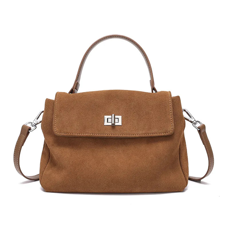 Sac à Main Rétro en Cuir & Daim – Élégance Intemporelle | Sélène & Co