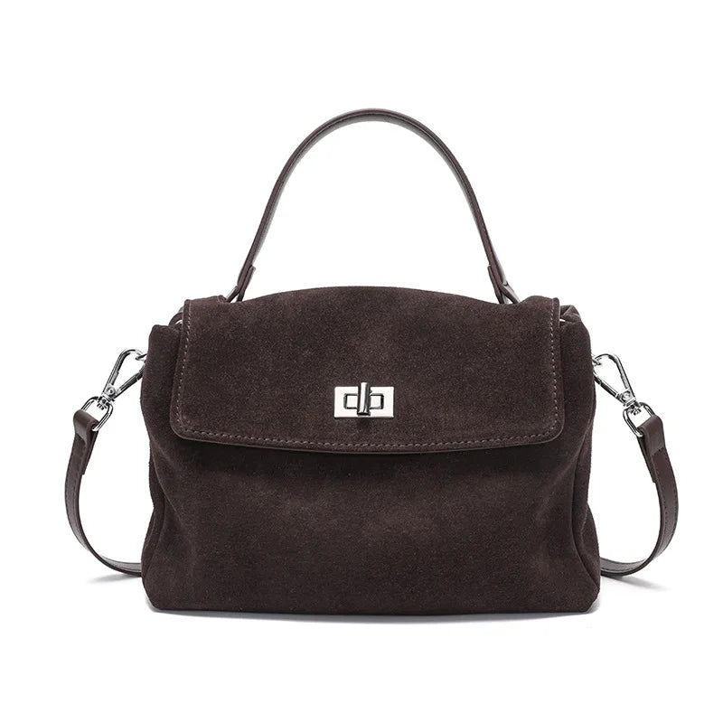 Sac à Main Rétro en Cuir & Daim – Élégance Intemporelle | Sélène & Co