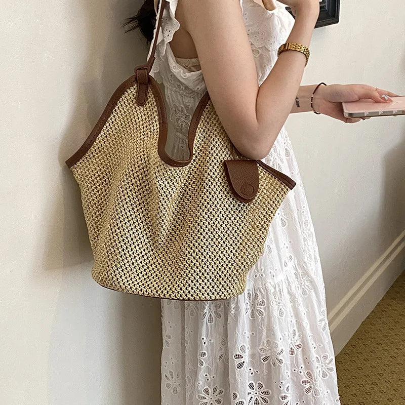 Sac Ajouré en Paille Tressée – Élégance Estivale | Sélène & Co