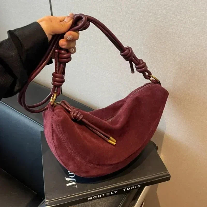 Sac Hobo en Suédine Synthétique | Bandoulière & Crossbody Femme