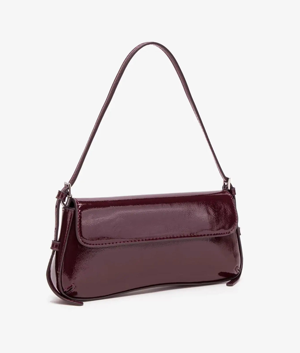 Sac Pochette Box Brillante en PU – Port Épaule | Sélène & Co