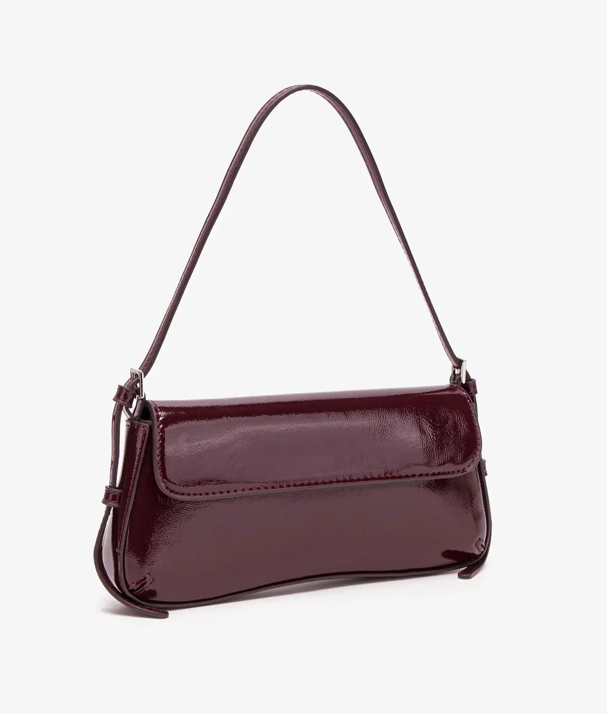 Sac Pochette Box Brillante en PU – Port Épaule | Sélène & Co
