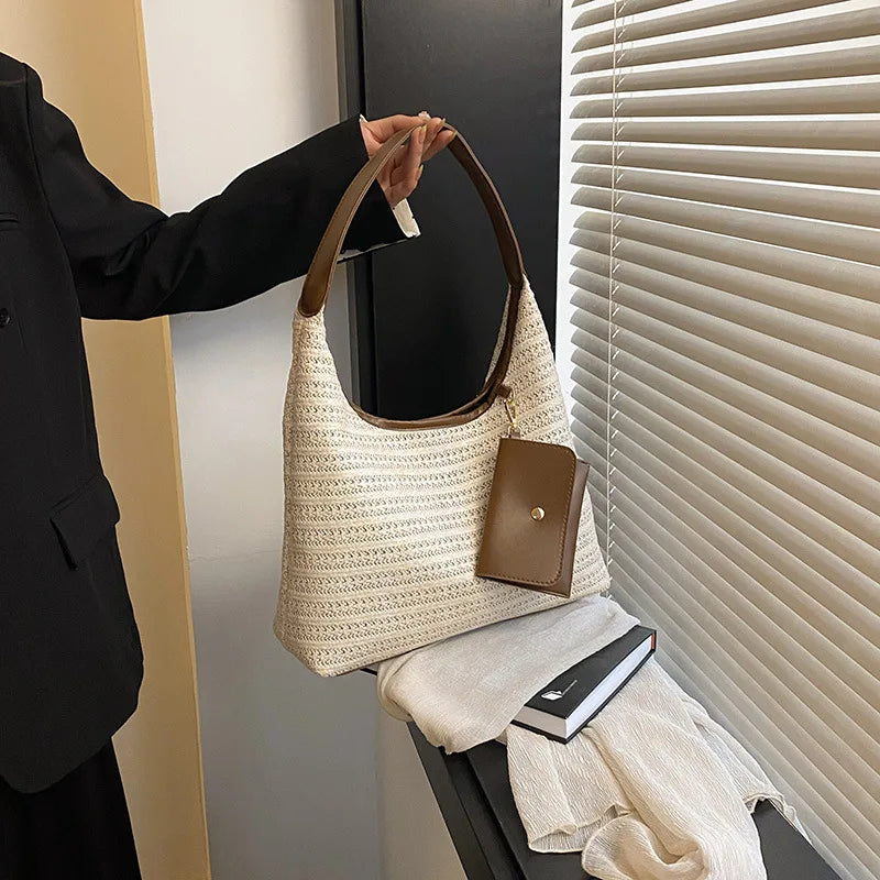 Sac Fourre-Tout Tissé – Douceur Estivale | Sélène & Co