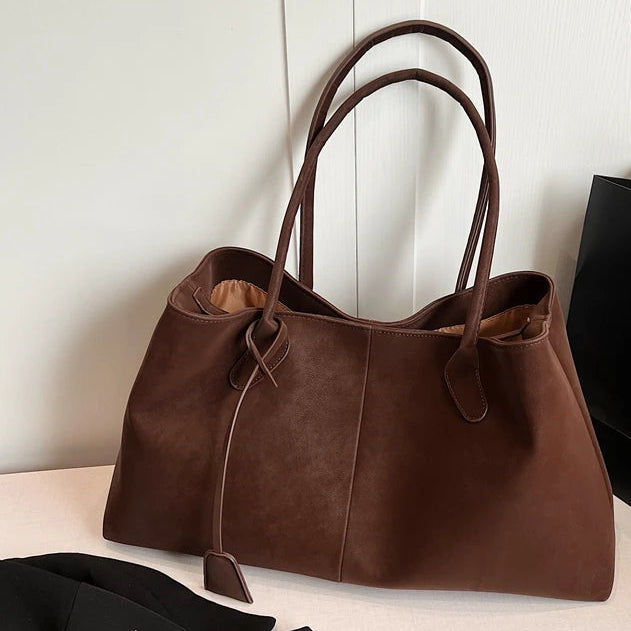 Sac Fourre-Tout Suédine Signature – Grande Capacité | Sélène & Co