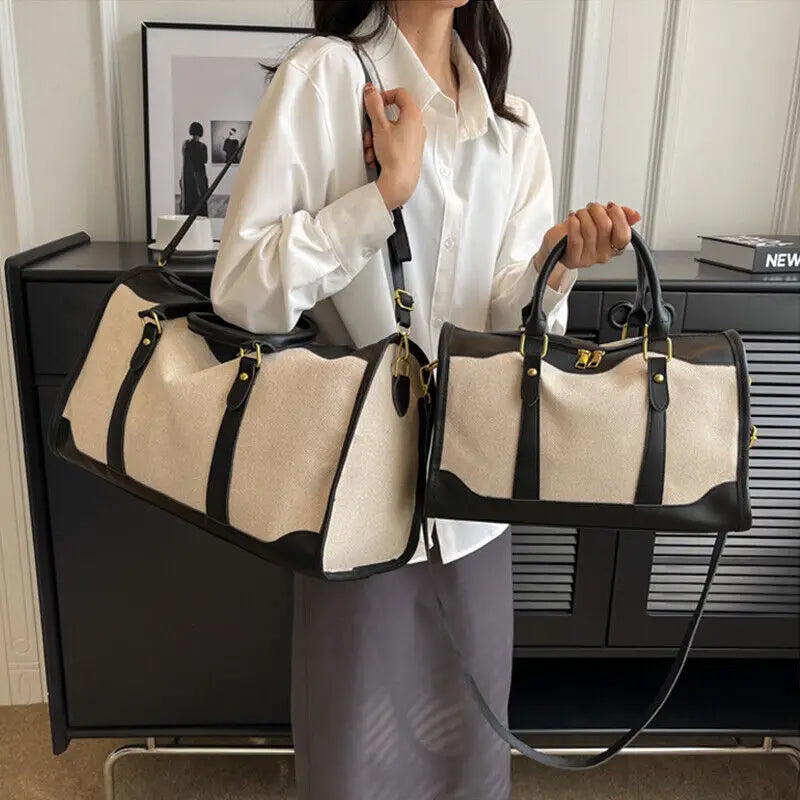 Sac de Voyage & Sport en Canvas – Vintage Chic & Grande Capacité | Sélène & Co