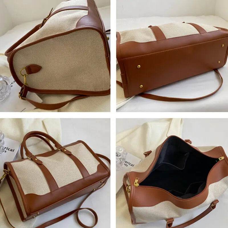 Sac de Voyage & Sport en Canvas – Vintage Chic & Grande Capacité | Sélène & Co