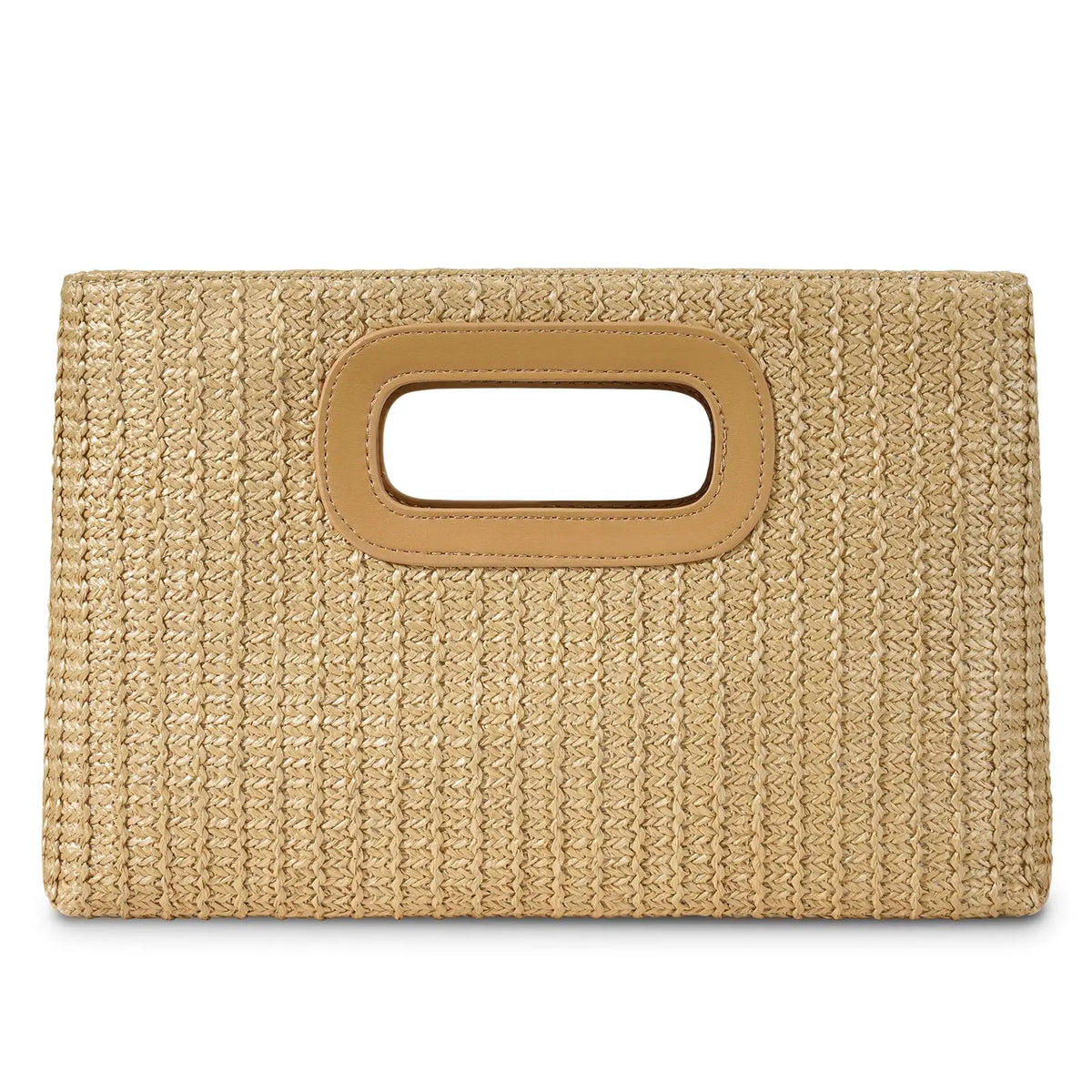 Pochette Raffia 3-en-1 – Chaîne Dorée & Anse Cuir | Sélène & Co