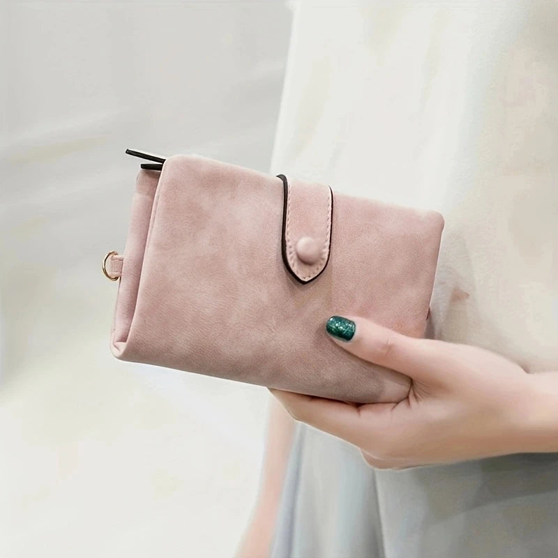 Portefeuille Court Tri-Fold Givré – Poche Monnaie Zippée | Sélène & Co