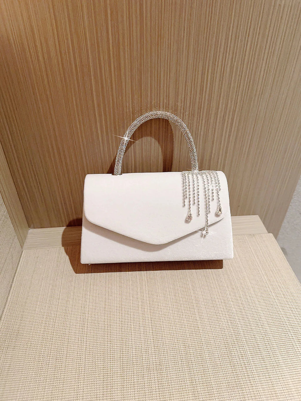 Pochette de Soirée en Velours Vintage | Minaudière à Chaîne Femme