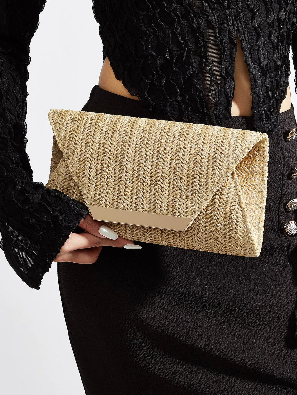 Pochette Clutch Tressée – Du Bureau à la Plage | Sélène & Co