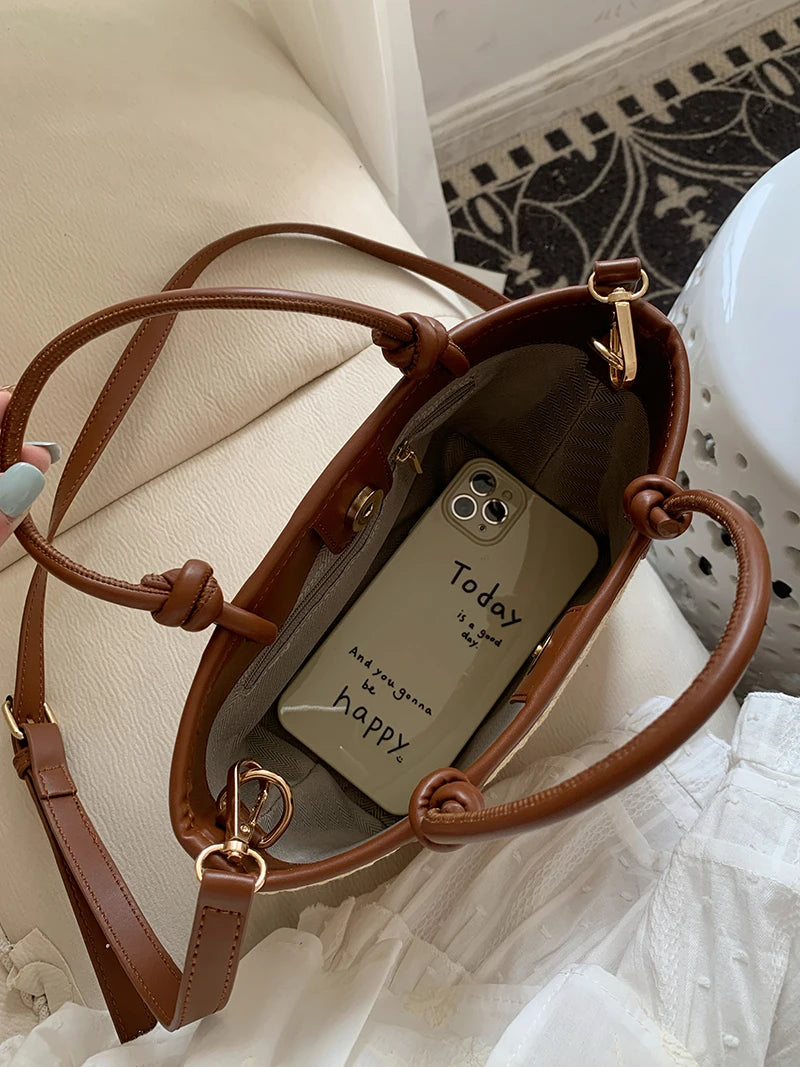 Petit Sac Cabas d'Été en Paille Tressée – Style Bohème & Chic  | Sélène & Co