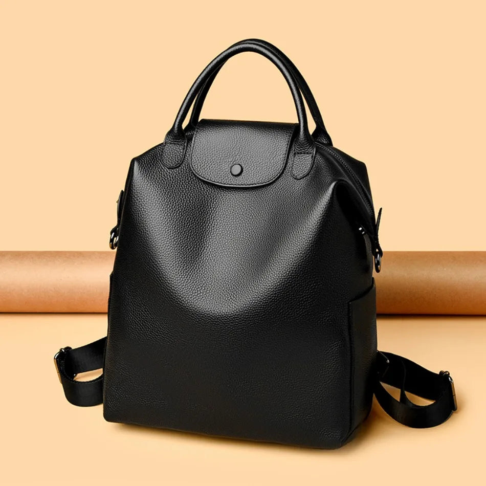 Sac à Dos Cuir Véritable Grande Capacité – Élégance & Polyvalence | Sélène & Co
