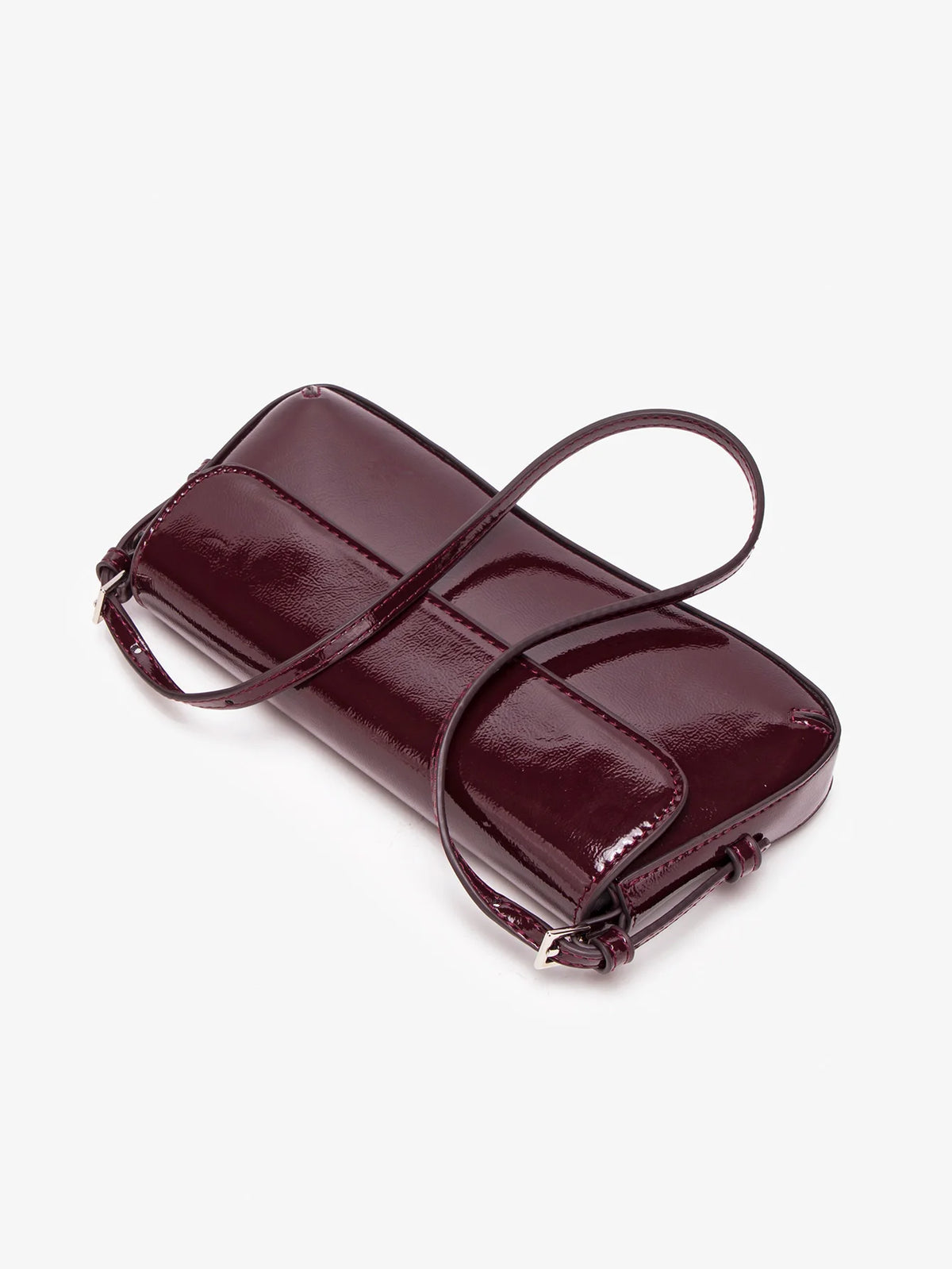 Sac Pochette Box Brillante en PU – Port Épaule | Sélène & Co
