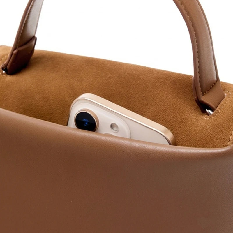 Sac à Main Rétro en Cuir & Daim – Élégance Intemporelle | Sélène & Co