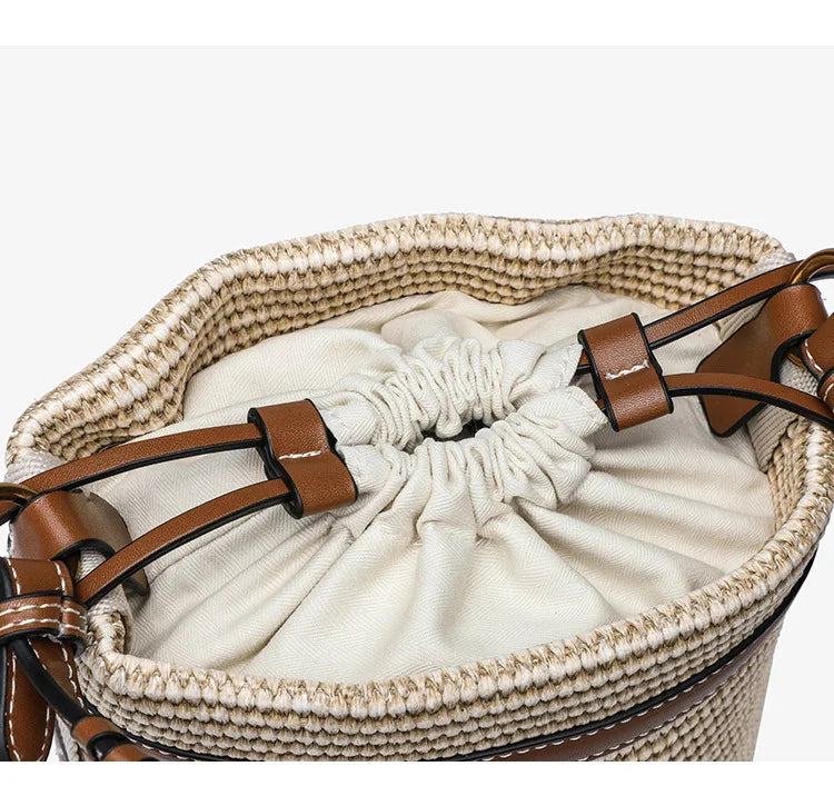 Sac Seau Bohème en Paille Naturelle – Esprit Balnéaire | Sélène & Co