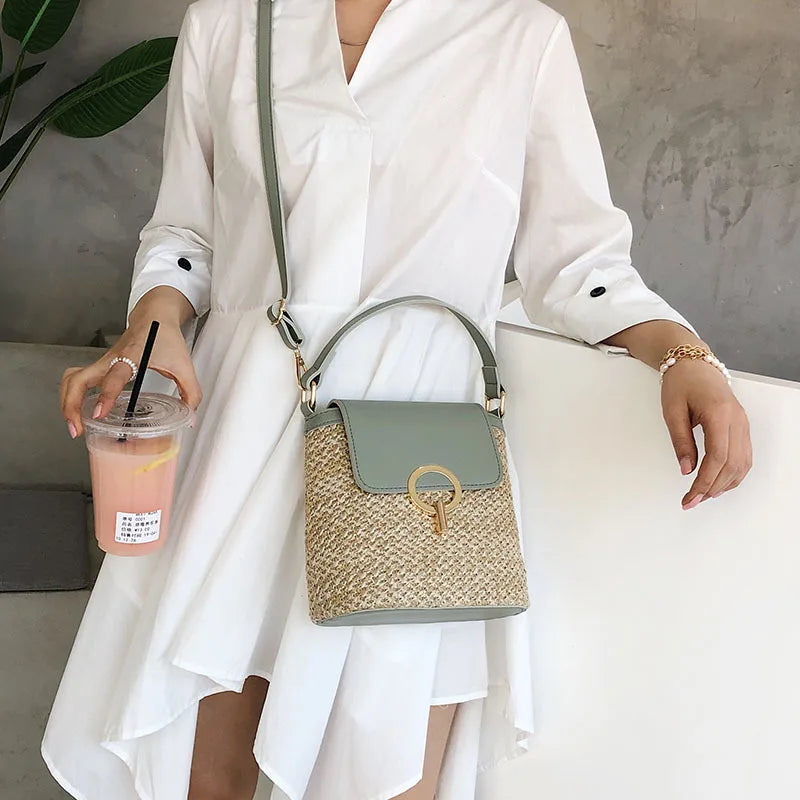 Sac Seau Évasion Estivale – Paille & Raphia | Sélène & Co