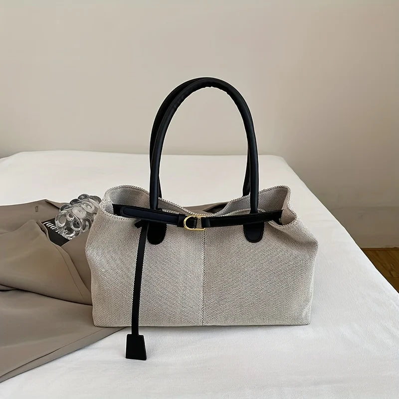 Tote Bag Canvas Grande Capacité – Style Rétro Chic | Sélène & Co