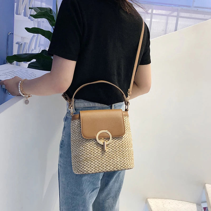 Sac Seau Évasion Estivale – Paille & Raphia | Sélène & Co