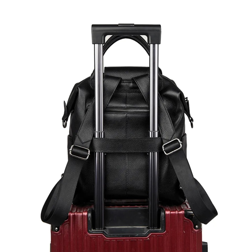 Sac à Dos Cuir Véritable Grande Capacité – Élégance & Polyvalence | Sélène & Co