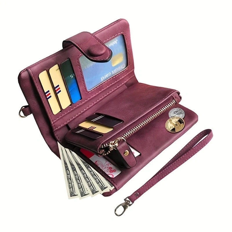 Portefeuille Court Tri-Fold Givré – Poche Monnaie Zippée | Sélène & Co
