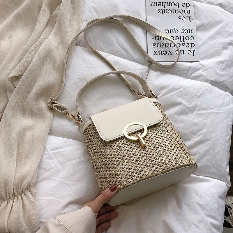 Sac Seau Évasion Estivale – Paille & Raphia | Sélène & Co