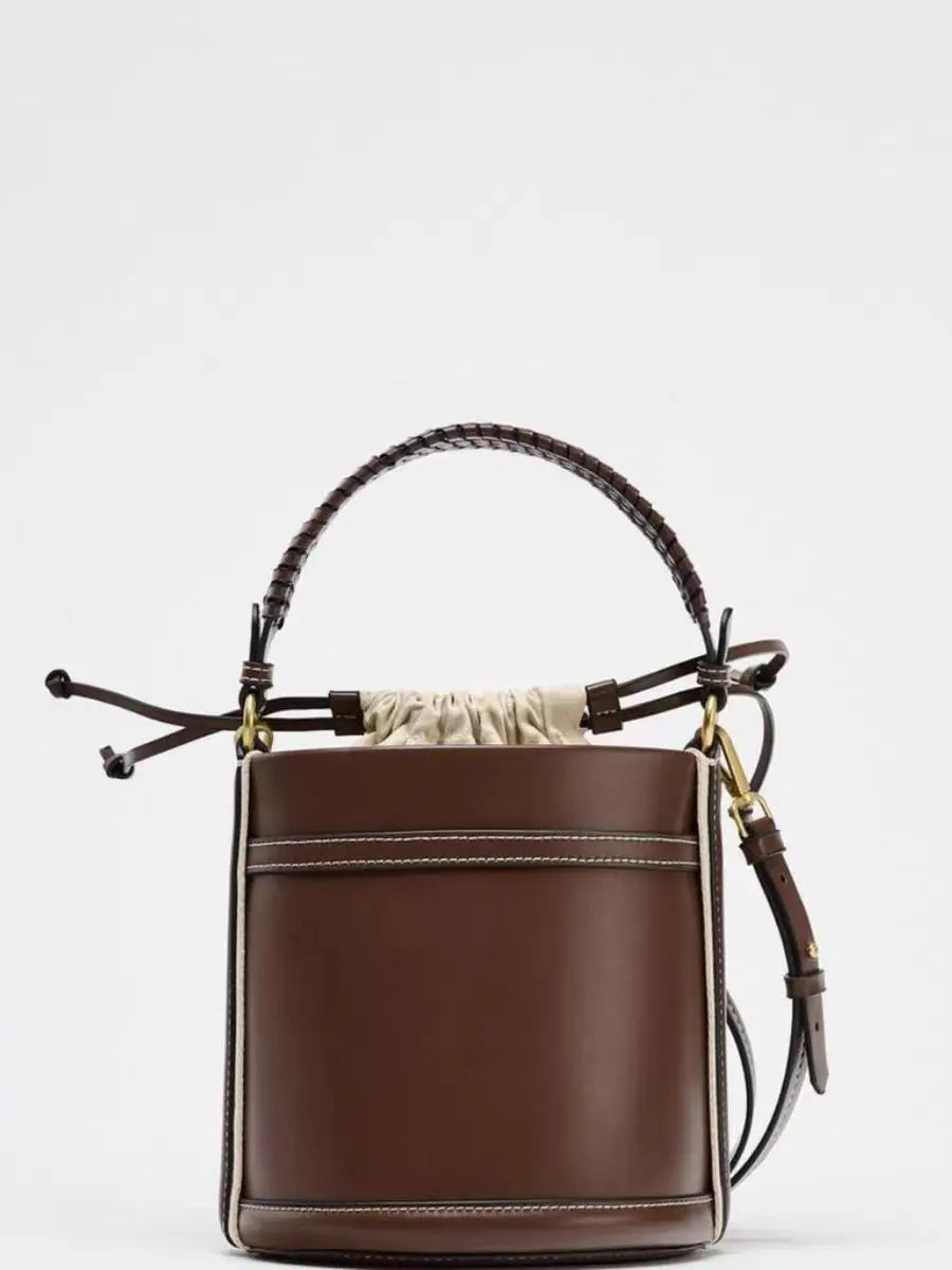Sac Seau Bandoulière Casual – Cuir Synthétique Chocolat | Sélène & Co