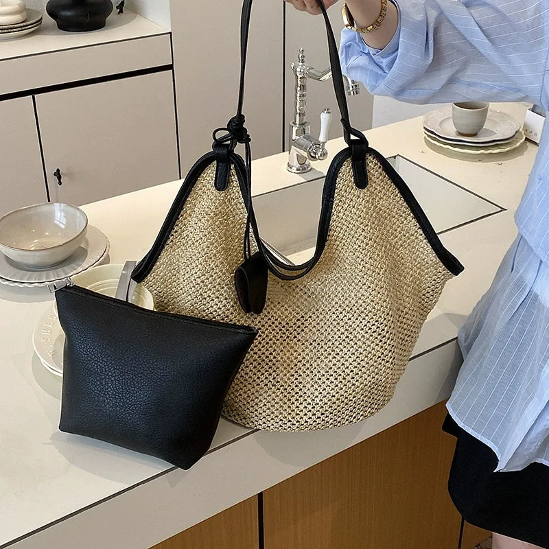 Sac Ajouré en Paille Tressée – Élégance Estivale | Sélène & Co