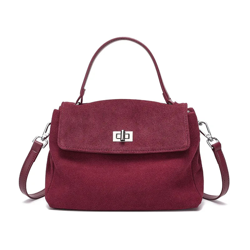 Sac à Main Rétro en Cuir & Daim – Élégance Intemporelle | Sélène & Co