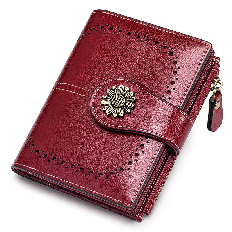 Portefeuille Femme Cuir Véritable RFID – Organiseur Élégant | Sélène & Co
