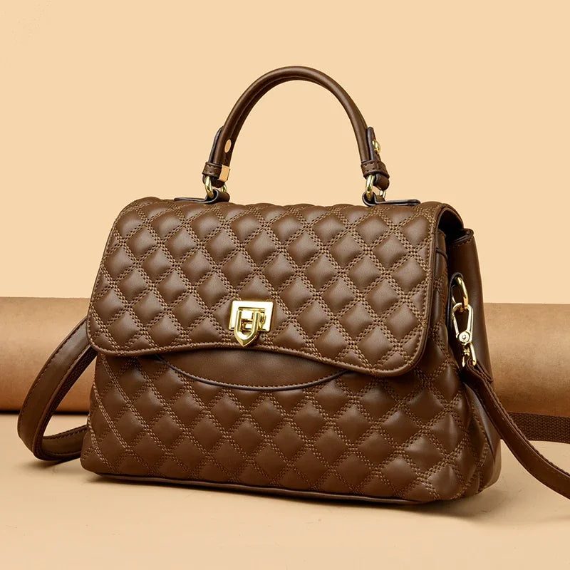 Sac à Main Femme en Cuir Véritable Matelassé | Sélène & Co