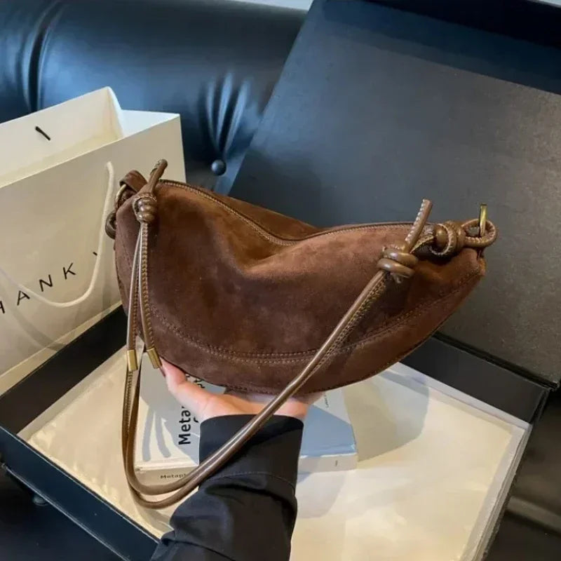 Sac Hobo en Suédine Synthétique | Bandoulière & Crossbody Femme